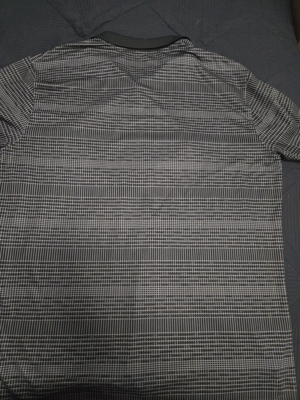Nike Men’s Black Dri-FIT Patterned Polo Shirt #428